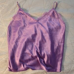Victoria’s Secret Purple Satin Lace Camisole Top Y2K Lingerie